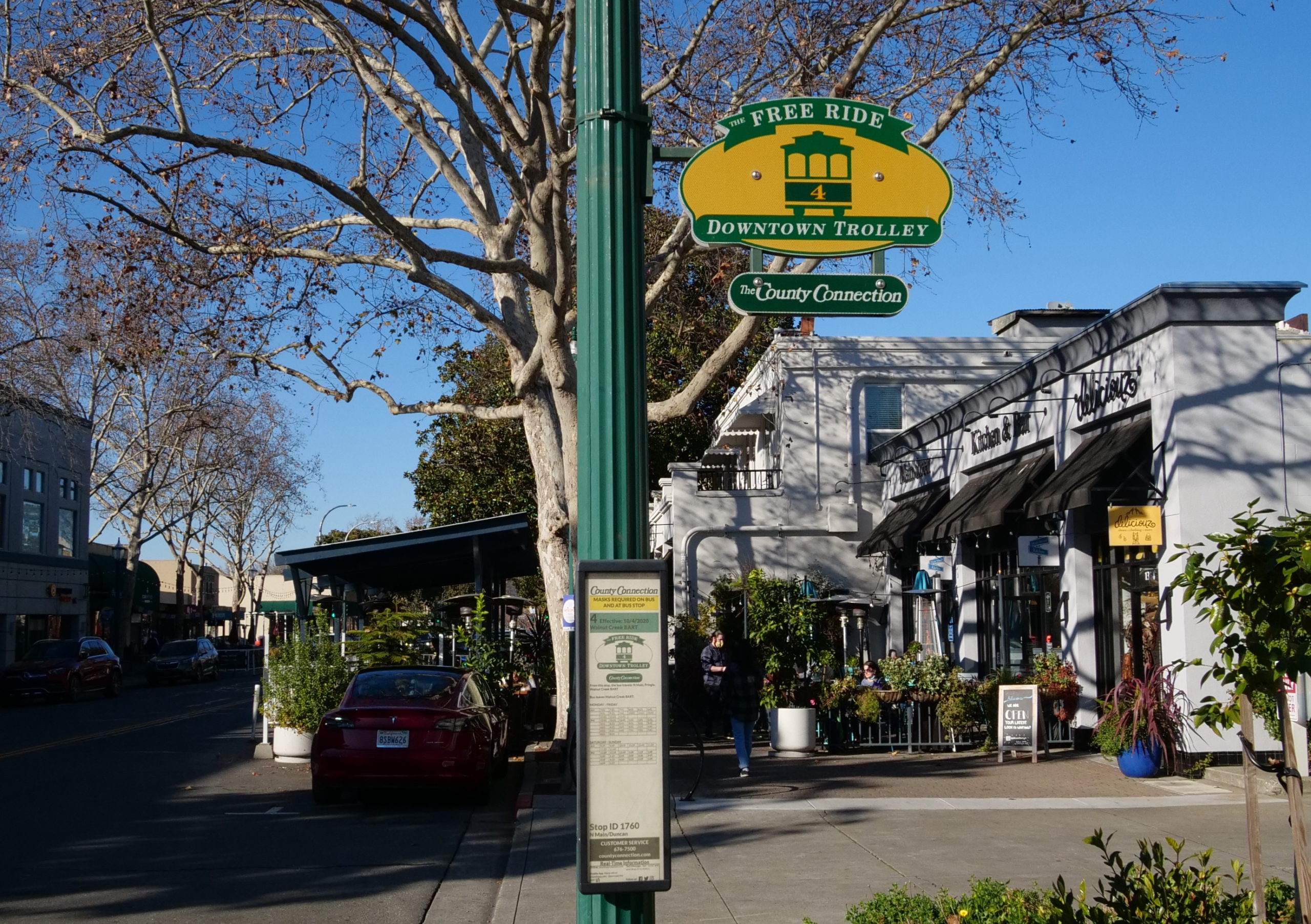 Route 4 Bus Stop - Downtown Walnut Creek, CA